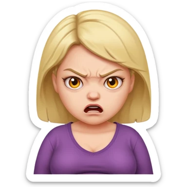 Mad pregnant lady  sticker