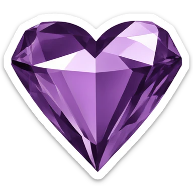 Heart shaped 56-carat purple diamond sticker
