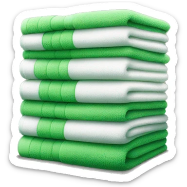 Green stacked towels sticker