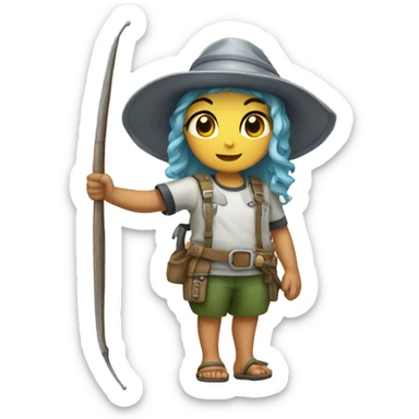 Pesca Hera arte sticker