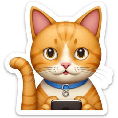 A Cat saying task is done. sticker