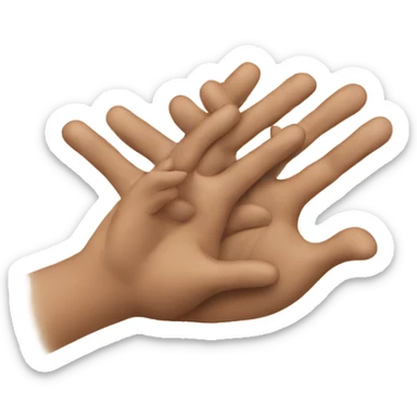 two hands greeting sticker