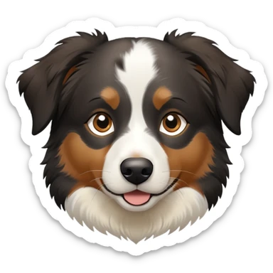 Black with light brown accents Australian Shepard  sticker