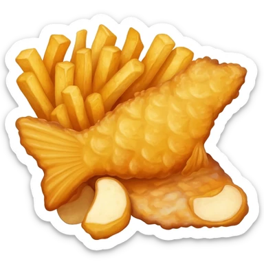 fish and chips sticker