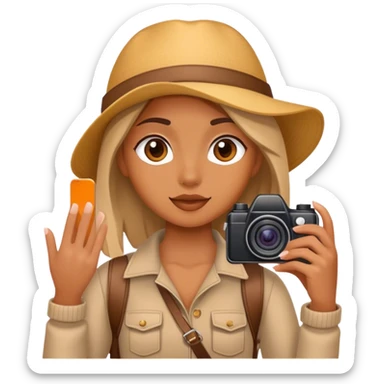 A girl who travels and takes pictures sticker