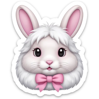 coneja con moños rosas  sticker