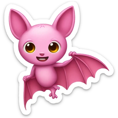 pink bat sticker