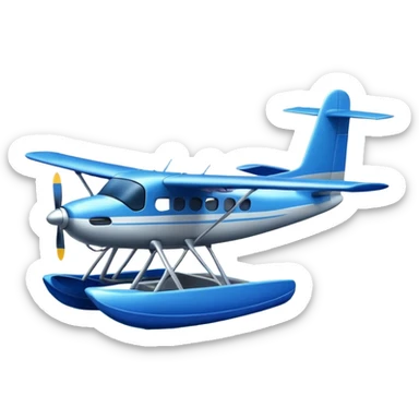 a seaplane on the water sticker