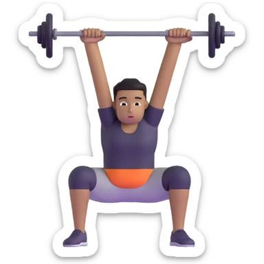 person doing a workout sticker