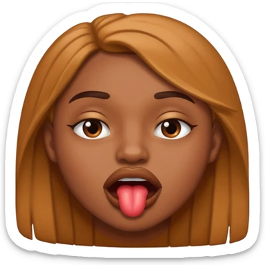 Labio con dedo mordiendo sticker