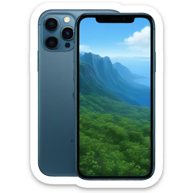  iPhone 15 pro blue  sticker