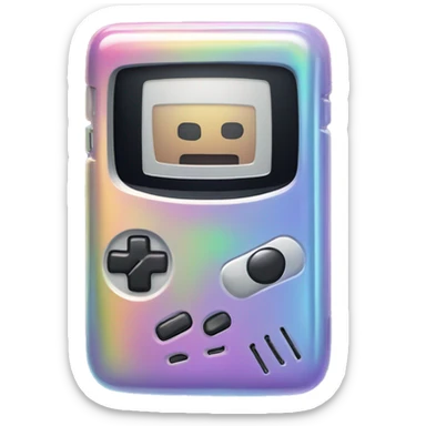 Iridescent gameboy sticker