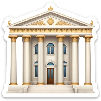 museum building with columns sticker