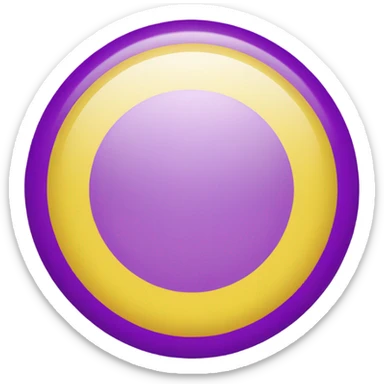 Intersex pride flag with yellow background and purple circle in the middle  sticker