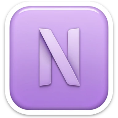 Netflix aesthetic "N" logo in pastel purple sticker