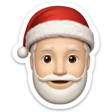 A man smile wearing santa claus hat sticker