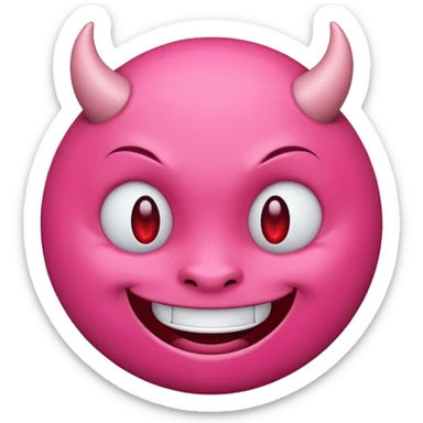 Devil emoji but pink 😈 sticker