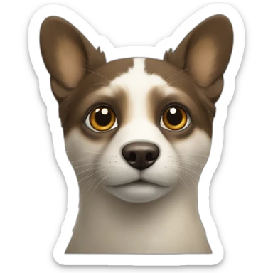 un papillion sur le nez d'une loutre sticker