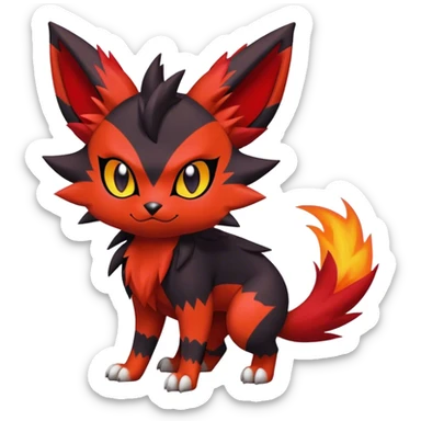 Noivern-Litten-Zorua-Torracat-Fakemon-hybrid full body sticker