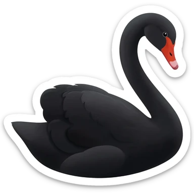 Black swan sticker