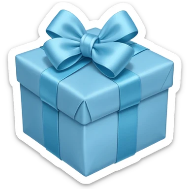 light blue birthday gift sticker