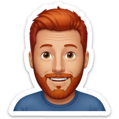 Adam Sandler red beard sticker