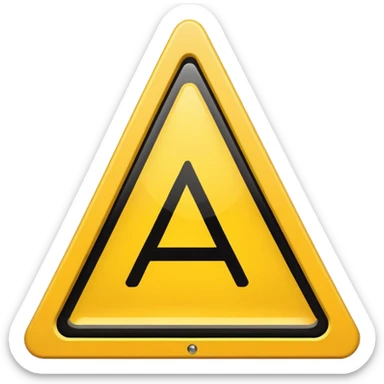 warning emoji yellow triangle with exclamation mark classic style sticker