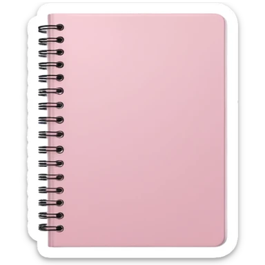 Light pink notebook sticker