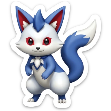 Zangoose-Meowstic-Delcatty-Pachirisu-fusion sticker