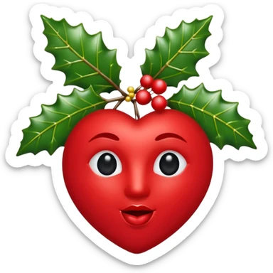 kiss mark with christmas vibes sticker