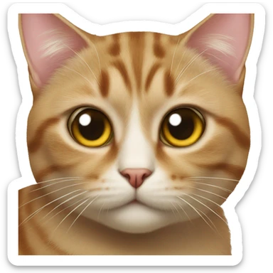 Cat with the letter R in each eye sticker