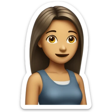 A girl who is impressed sticker