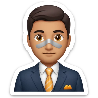 An Indian hard working hotel manager with handsome and attractive appearance. sticker