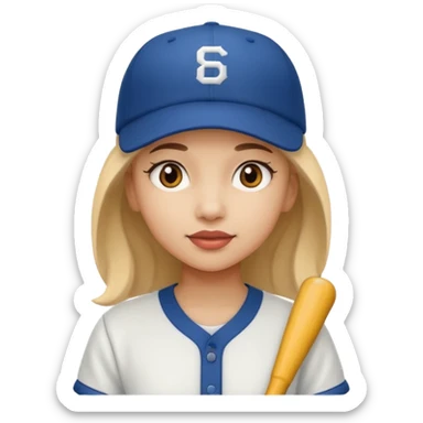 baseball hat girl sticker