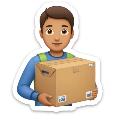box carrier man sticker