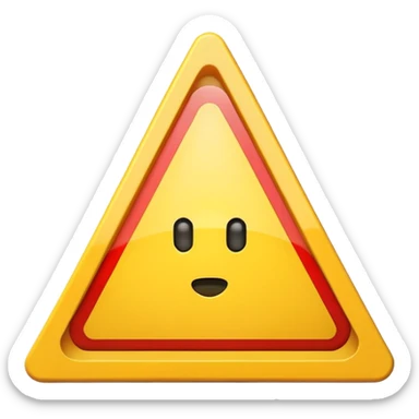 yellow warning triangle with warning symbol sticker