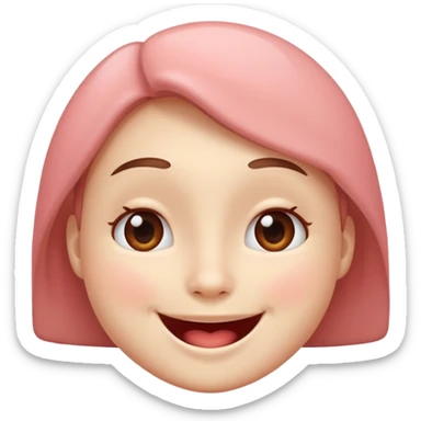 Make a face that shows that it really like something, but there are no hearts or stars in it's eyes. sticker