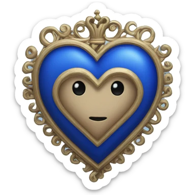 Royal blue heart  sticker