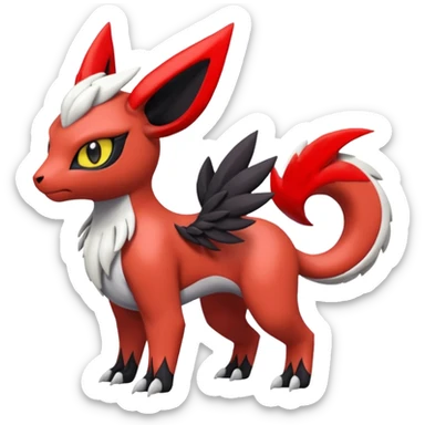 Meloetta-Absol-Litten-Guilmon-Giratina-Pokémon-Fakémon-fusion-hybrid-creature sticker