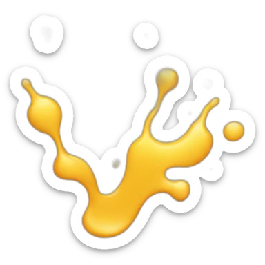 glue splashed across screen sticker