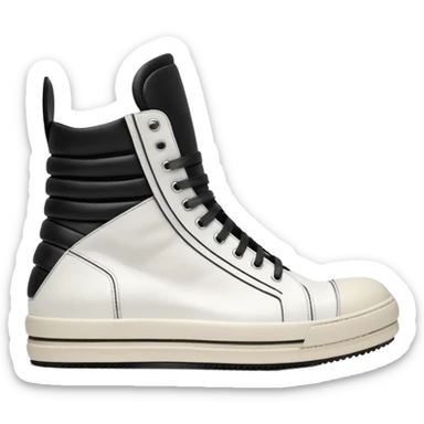 rick owens geobasket all white sticker