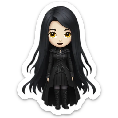 goth warlock girl sticker