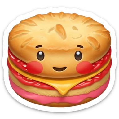 fluffy American biscuit, golden brown sticker