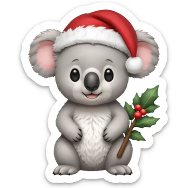 Koala with santa and tonies sticker