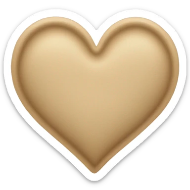 beige heart sticker