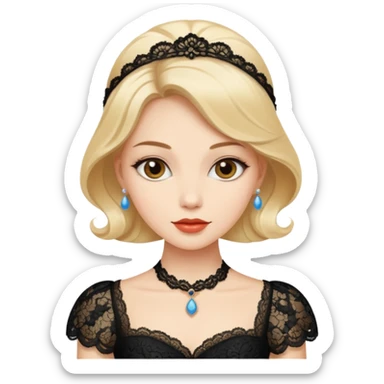 women dressed in elegant attire sticker