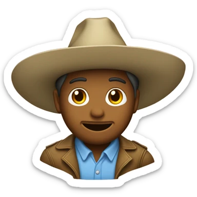 Un Explorador son sombrero con cara de sorpresa sticker