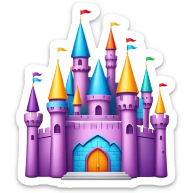 Castle logo for party supply company sticker