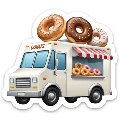 basic donut truck sticker