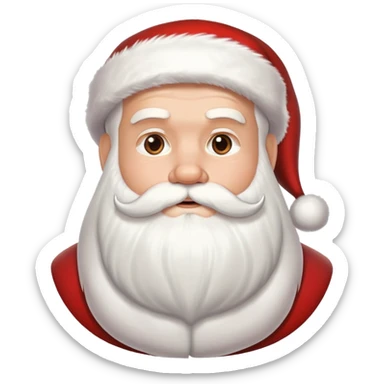 Handsome sexy santa with a white beard sticker